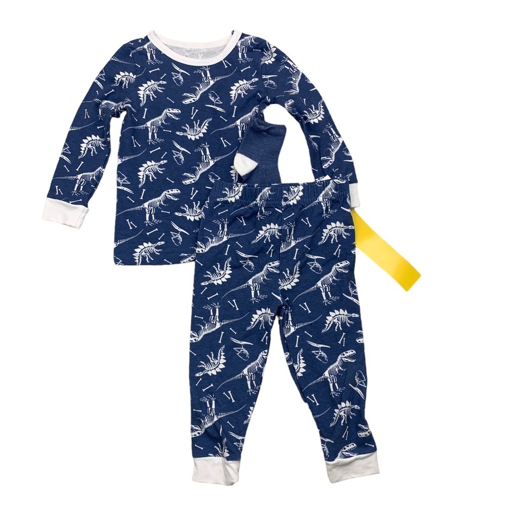 Max & Olivia Baby Boys 2 Piece Pajama Set with Socks Size 18M